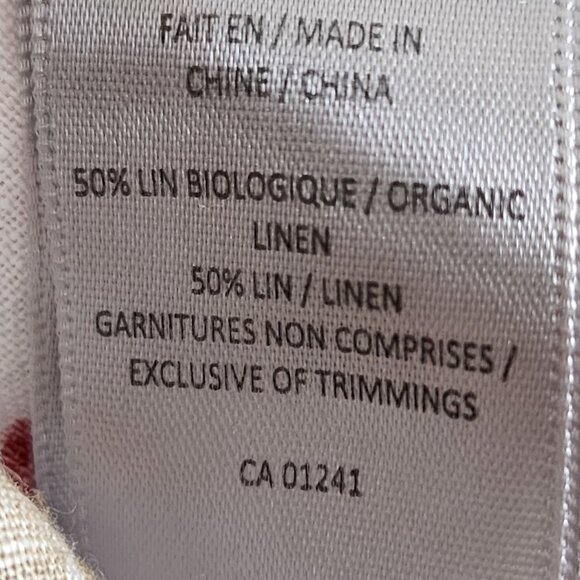 Contemporaine Colorful Floral Print 100% Linen Button Front Tunic - Picture 8 of 8